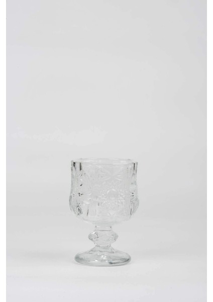 Şık Kristal Kesim Ayaklı Shot Bardaklar, 6'lı, 7x4 Cm, Bej modelleri