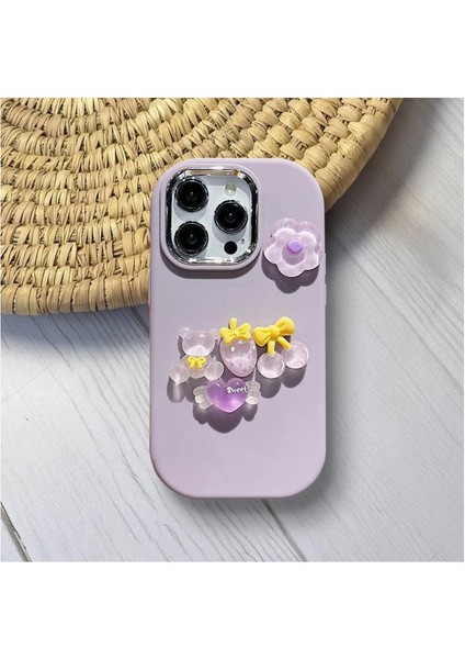 Apple iPhone 16 Pro Max Uyumlu Kılıf Zebana Berry Silikon Kılıf Lila