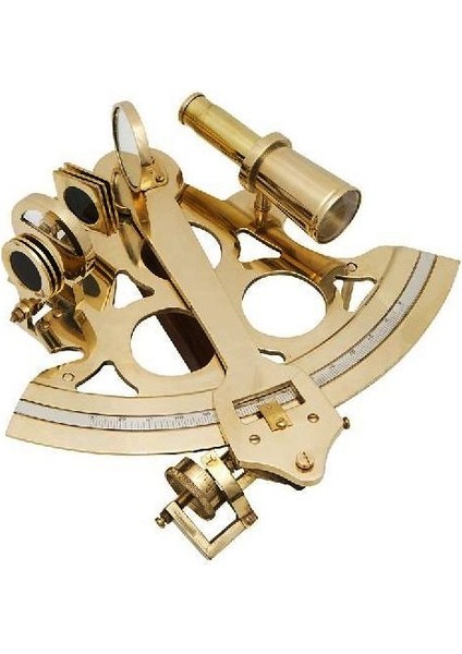 Büyük Boy Sextant Ağaç Kutulu Pirinç Denizci Sekstant 20CM fiyatları