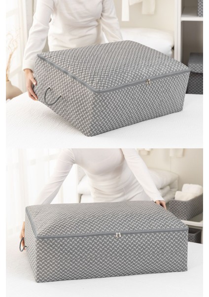 Iki Parça Yatak Altı Yastık ve Yorgan Seti, Gri, Konforlu ve Şık Tasarım fırsatları