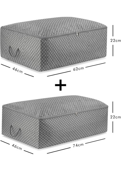 Iki Parça Yatak Altı Yastık ve Yorgan Seti, Gri, Konforlu ve Şık Tasarım