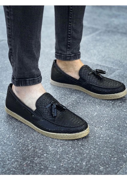 MD141 Ht Croco Erkek Ayakkabı Sıyah