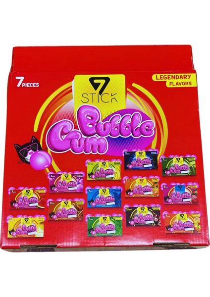 Bubble Gum Cüzdan Sakız 6 Paket 144 Adet Zarf Sakız