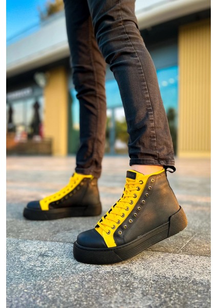 MD167 Gst Blazer Erkek Bot Sıyah - Sarı fiyatları