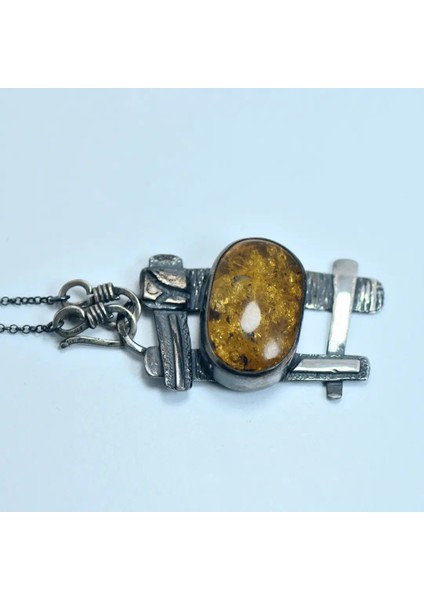 Damla Kehribar Taşı Gümüş Kolye (Özel Seri) fiyatları