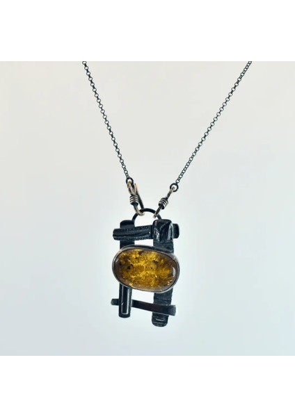 Damla Kehribar Taşı Gümüş Kolye (Özel Seri) modelleri