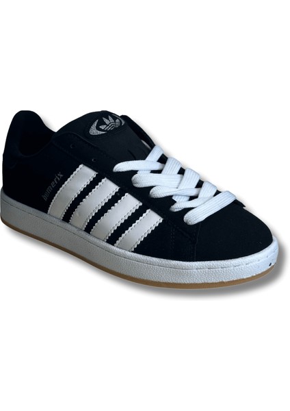 Siyah Beyaz Şeritli Erkek Sneaker Spor Ayakkabı 40 fırsatları