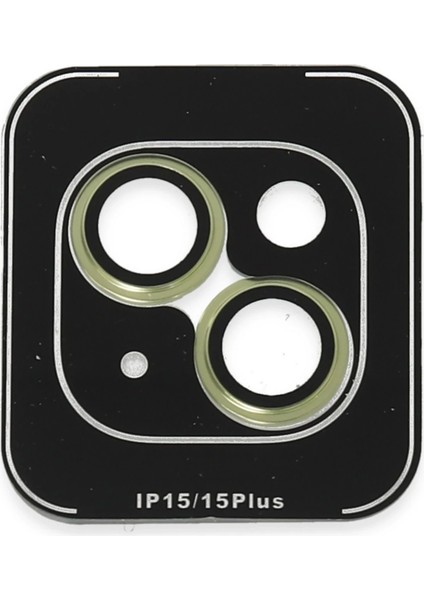 Iphone 15 Pvd Metal Kamera Lens - Sarı Dsdrn