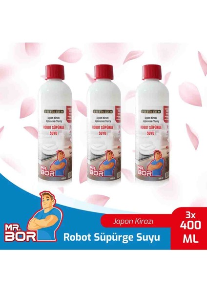 Akıllı Robot Süpürge Suyu 400 ml Japon Kirazı x 3 Adet