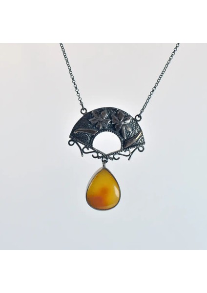 Kehribar Taşı Gümüş Kolye (Özel Seri) modelleri