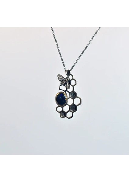 Etiyopya Opal Taşı Gümüş Kolye Arı Figürlü (Özel Seri) modelleri