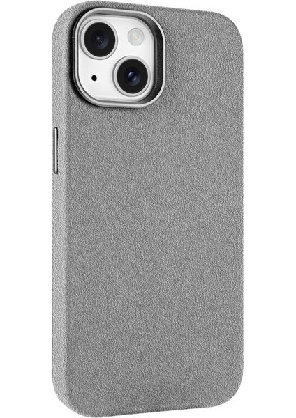 iPhone 15 Kılıf Magsafe Özellikli Zigana Premium Vegan Deri Case Cover