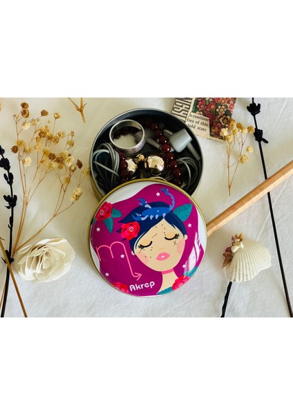 Akrep Burcu 1 #desenli Metal Kutu#sabun Kutusu#anahtarlık Kutusu#mum Kutusu#küçük Takı Kutusu fiyatları