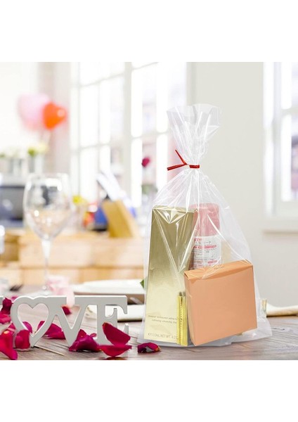 100 Adet 20X30 Düz (Bantsız) Şeffaf Jelatin Parlak Kurabiye Aksesuar Poşeti Ambalaj Paketi indirimleri