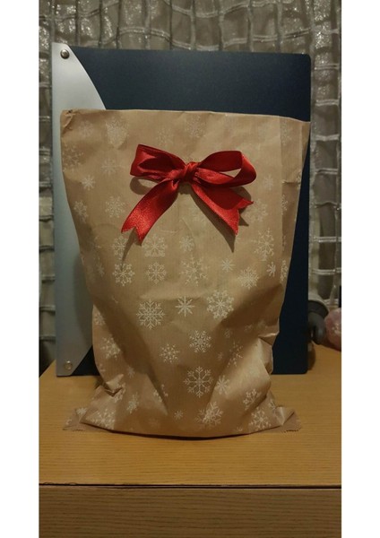 25 Adet Kar Desenli Kese Kağıdı Hediye Paketi Yılbaşı Noel Temalı Hediye Ambalaj Kağıdı 18X30 fırsatları