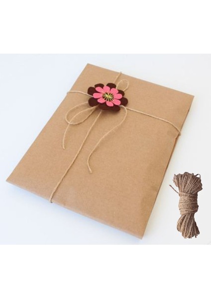 2li Set (100 Adet 13X20 + 15M Jüt Ip) Hazır Hediye Paketi Kalın Otantik Ambalaj Kağıdı indirimleri