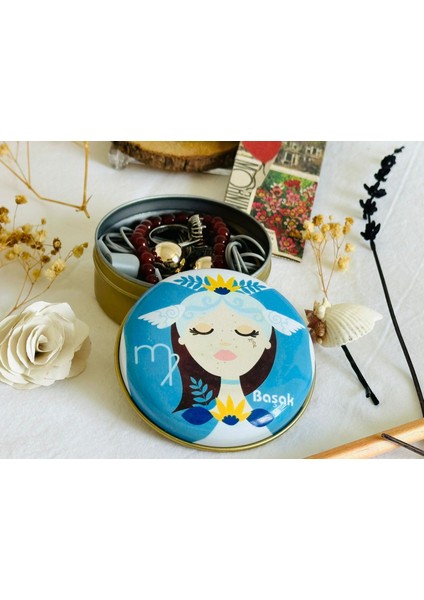 Başak Burcu 4 # Desenli Metal Kutu#sabun Kutusu#anahtarlık Kutusu#mum Kutusu#küçük Takı Kutusu fiyatları