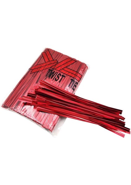 100 Adet Kırmızı Tel Klips Poşet Ağzı Kapatma Teli Poşet Bağı Poşet Klipsi modelleri