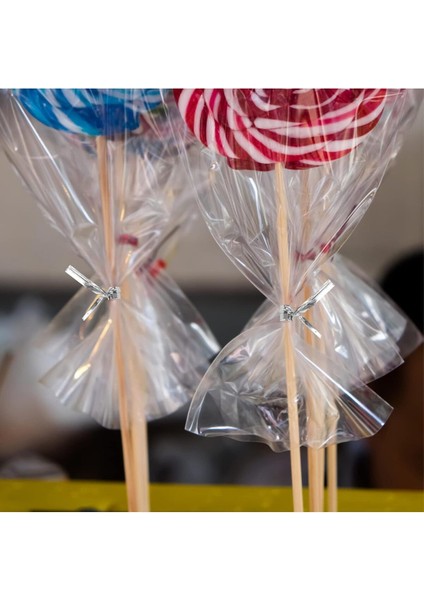 100 Adet Gümüş Poşet Bağlama Teli Poşet Ağzı Kapatma Teli Poşet Bağı Poşet Klipsi