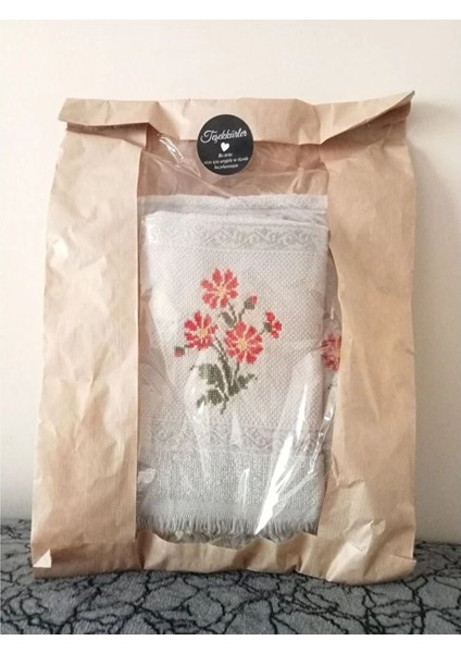 100 Adet 25X42 Büyük Boy Hazır Pencereli Hediye Paketleme Kağıdı Çizgili Kraft Kese Kağıdı indirimleri