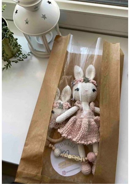 100 Adet 25X42 Büyük Boy Hazır Pencereli Hediye Paketleme Kağıdı Çizgili Kraft Kese Kağıdı
