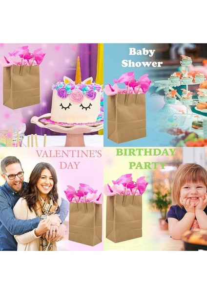 Kraft Hediye Kağıt Çanta 5 Adet Büküm Saplı 25x12x31 cm Doğal ve Şık Tasarım indirimleri