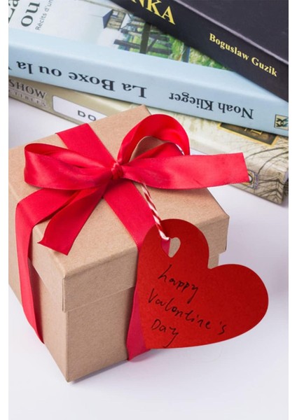 20 Adet Karışık Renk Kalp Şekilli Paketleme Kesiti Delikli Karton Etiket Ürün Kartı