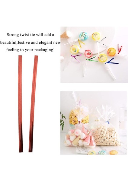 100 Adet Kırmızı Tel Klips Poşet Ağzı Kapatma Teli Poşet Bağı Poşet Klipsi