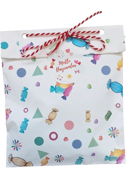 4lü Set Bayram Hediye Kiti Hediye Paketi, Harçlık Poşeti, Süs Ipi, Etiket