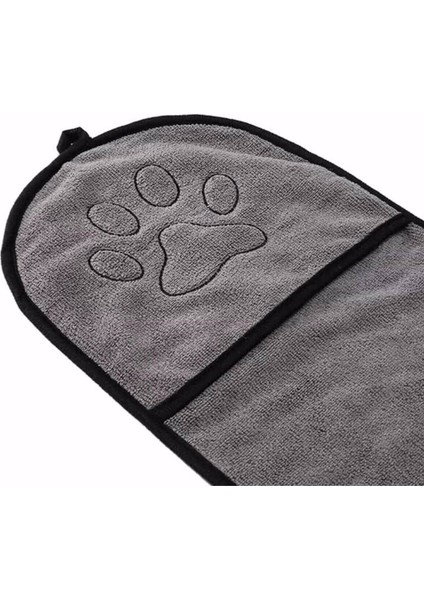 Yumuşak Mikrofiber Hayvan Kurulama Seti, 80X25 Cm, Eldiven ve Bezi ile Kolay Kullanım