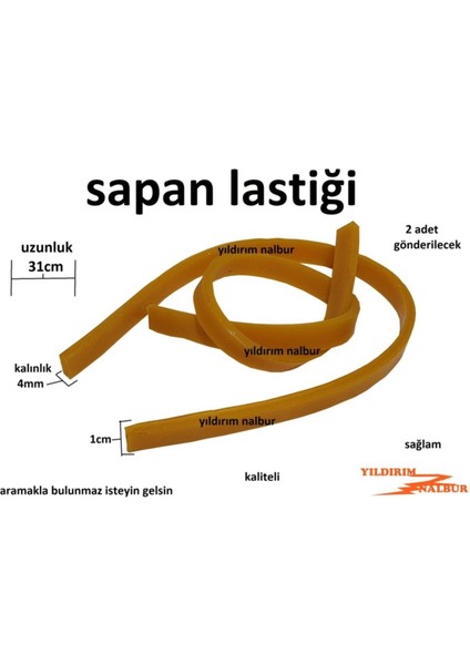2 Adet Kuş Lastiği, Dayanıklı ve Güçlü Sapan Lastikleri Seti