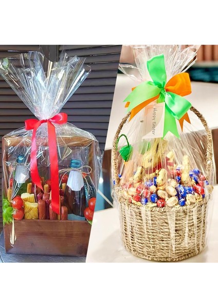 10 Adet 70X100 Şeffaf Düz Jelatin 30 Mikron Kalın Tabaka Pasta Hediye Ambalaj Paketi
