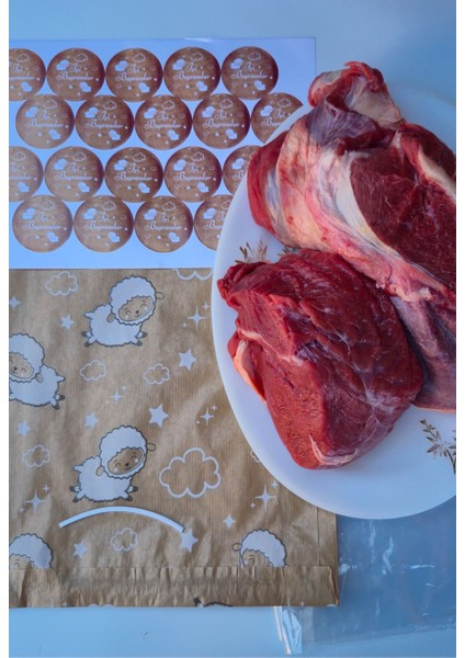 4lü Set Bayram Et Hediye Seti (Hediye Paketi+ Ultra Kalın Buzdolabı Poşeti+Etiket+ Klips) fırsatları