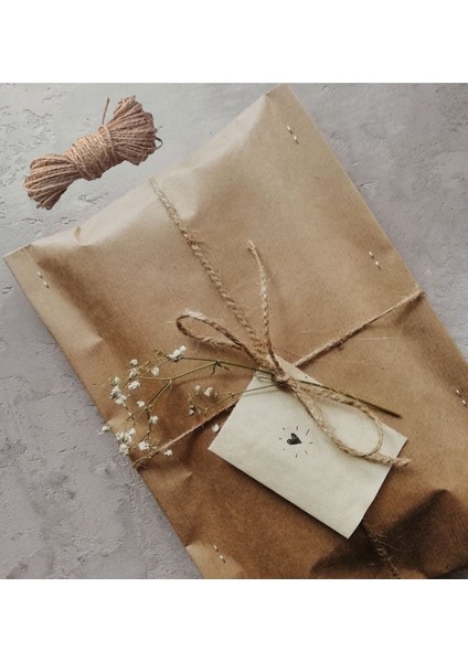 50 Adet 17X26 (Ipli) Hazır Kraft Hediye Paketi Kalın Otantik Hediye Ambalaj Kağıdı fırsatları