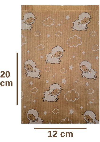 100 Adet 12X20 Kurban Temalı Hazır Hediye Paketi Küçük Boy Paketleme Kağıdı