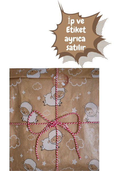 100 Adet 12X20 Kurban Temalı Hazır Hediye Paketi Küçük Boy Paketleme Kağıdı