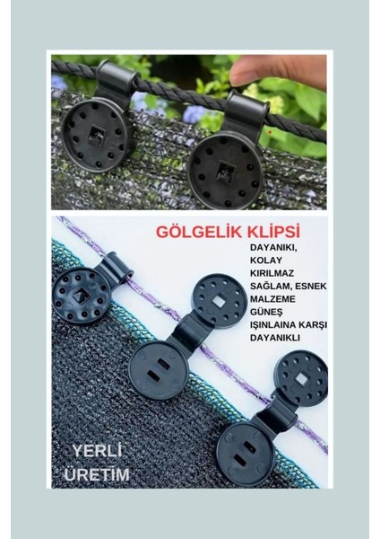 25 Adet Siyah Gölgelik Klipsi, File ve Çuval Tutturucu, Dayanıklı ve Çok Amaçlı fiyatları