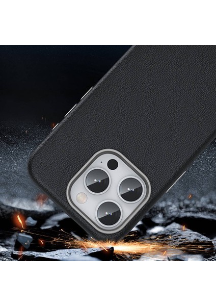 iPhone 16 Kılıf Magsafe Özellikli Zigana Premium Vegan Deri Case Cover