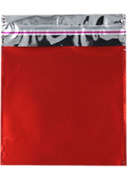 50 Adet Bantlı Minnak Boy Kırmızı Hediye Paketi Çok Küçük Metalize Kırmızı Hediye Poşeti 7x9 modelleri