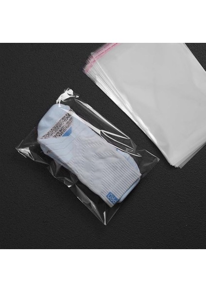 100 Adet 12x25 cm Şeffaf Bantlı Yapışkanlı Opp Poşetler Su Geçirmez ve Toz Geçirmez fiyatları