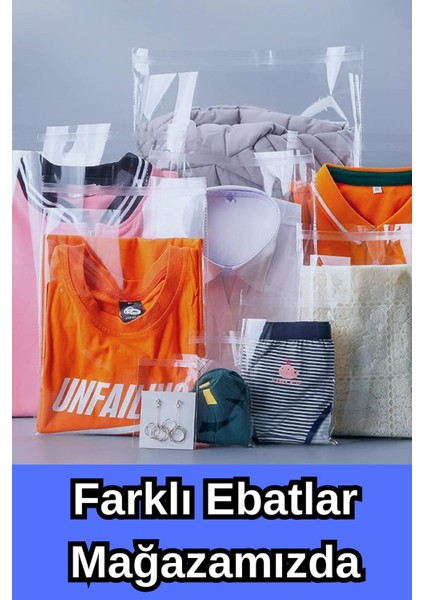 1 kg 40X60(55 5) Bantlı Şeffaf Jelatin Poşet Parlak Çeyiz Poşeti Ambalaj Paketi (60-70 Adet)