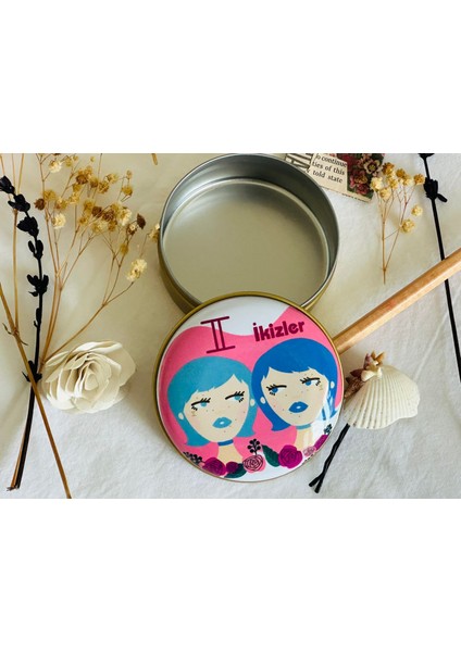 Ikizler Burcu 6 #desenli Metal Kutu#sabun Kutusu#anahtarlık Kutusu#mum Kutusu#küçük Takı Kutusu#