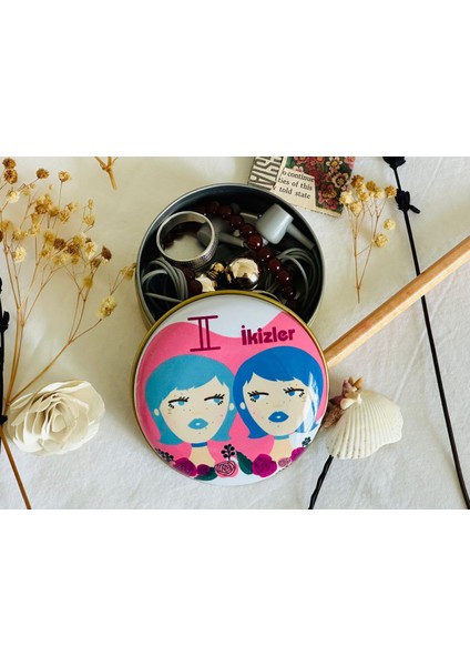 Ikizler Burcu 6 #desenli Metal Kutu#sabun Kutusu#anahtarlık Kutusu#mum Kutusu#küçük Takı Kutusu# fiyatları