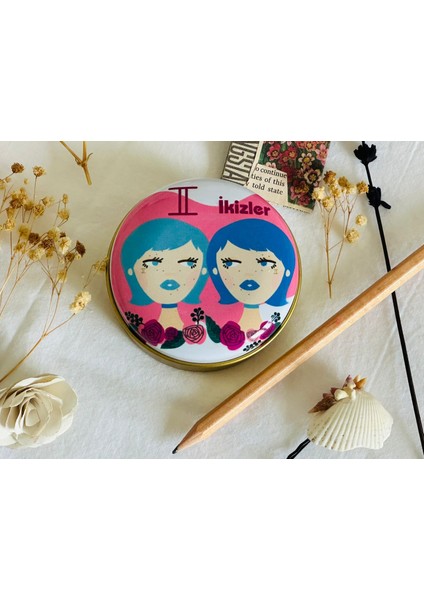 Ikizler Burcu 6 #desenli Metal Kutu#sabun Kutusu#anahtarlık Kutusu#mum Kutusu#küçük Takı Kutusu# modelleri