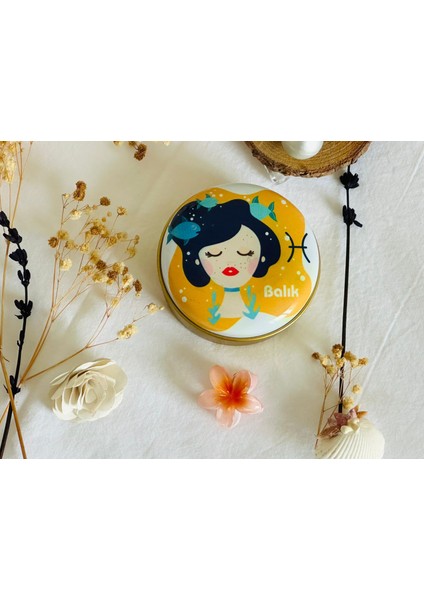 Balık Burcu 3 #desenli Metal Kutu#sabun Kutusu#anahtarlık Kutusu#mum Kutusu#küçük Takı Kutusu