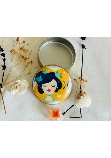 Balık Burcu 3 #desenli Metal Kutu#sabun Kutusu#anahtarlık Kutusu#mum Kutusu#küçük Takı Kutusu modelleri