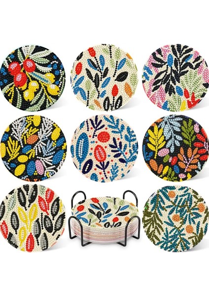 Elmas Boyama Bardak Altlığı Yetişkinler Çocuklar Için Eğlenceli Elmas Boyama Bardak Altlığı Seti modelleri