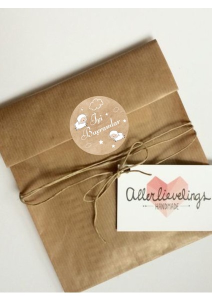 Kurban Bayramı Yuvarlak Yapışkanlı Etiket 4 cm 20 Adet İyi Bayramlar Temalı fırsatları