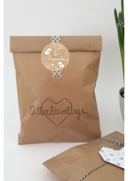 Kurban Bayramı Yuvarlak Yapışkanlı Etiket 4 cm 20 Adet İyi Bayramlar Temalı indirimleri