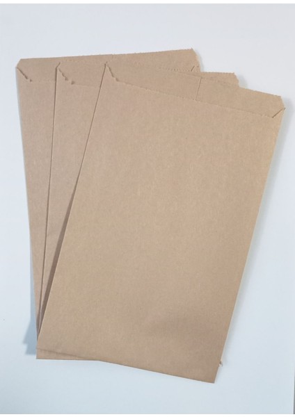 2li Set (100 Adet 17X26 + 15M Jüt Ip) Hazır Kraft Hediye Paketi Kalın Otantik Ambalaj Kağıdı